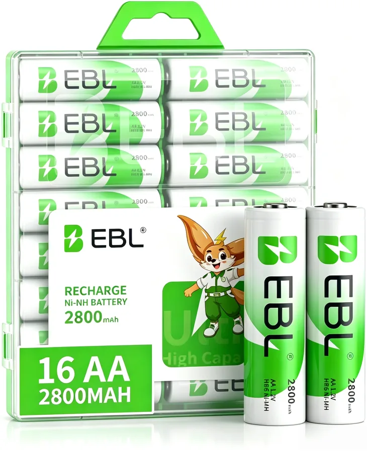 EBL AA Rechargeable Batteries 2800mAh by EBL