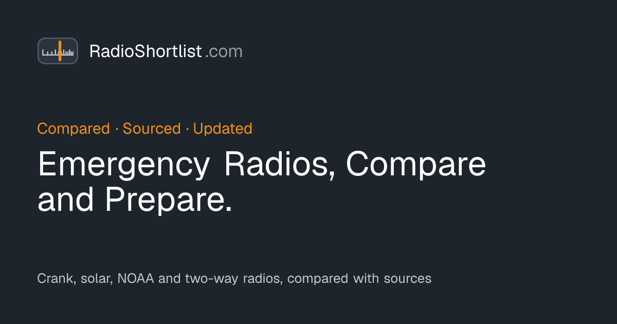 Emergency Radios Compared: Crank, Solar, NOAA and Two-Way